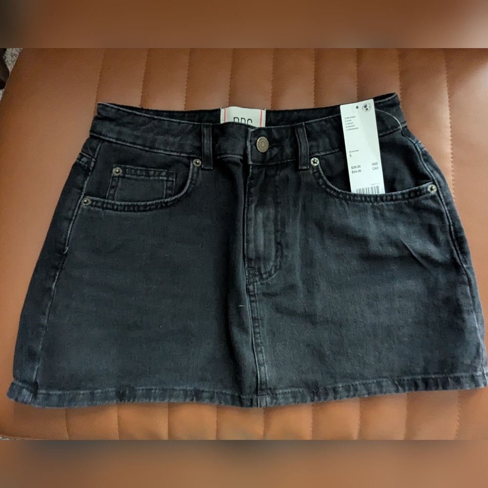 Urban Outfitters Black Denim Mini Skirt
